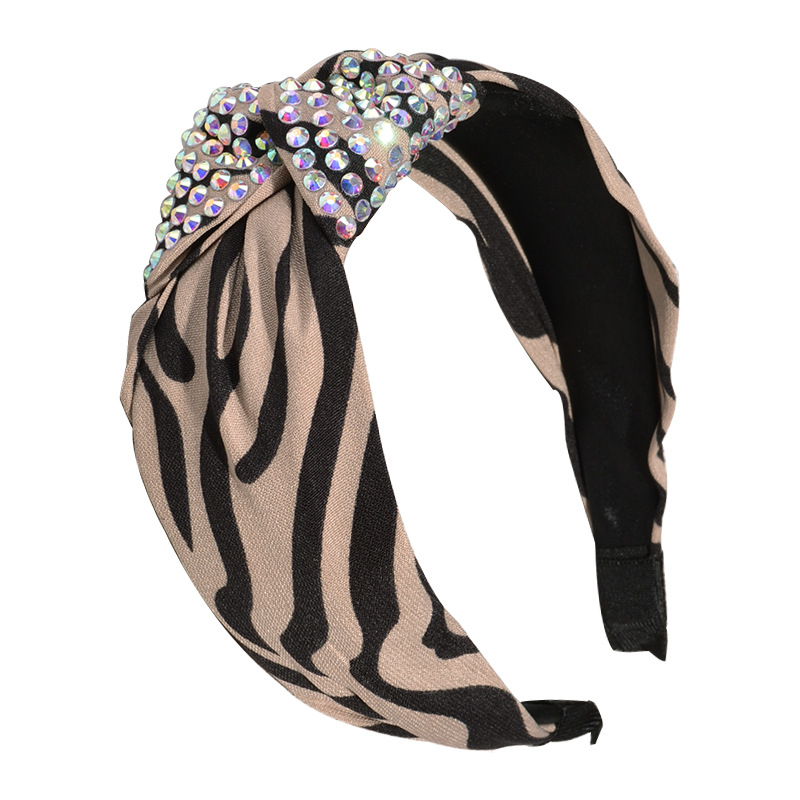 Stripes Fashion Rhinestone Headband display picture 8