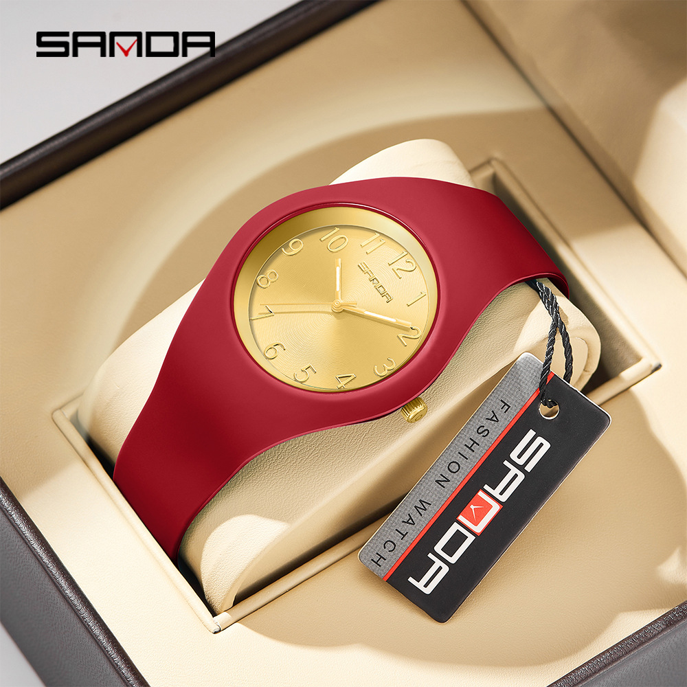 sanda sanda reloj electrónico de moda simple reloj electrónico estudiante correa de silicona impermeable mano unidireccional