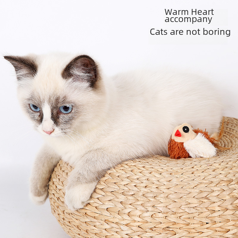 Игрушка для кошек птица со звуком