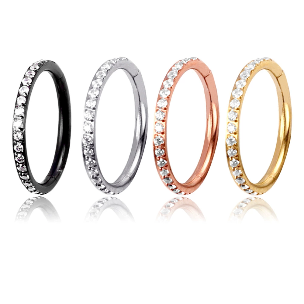 В наличии G23 титановое кольцо в носу 2025 новые европейские и американские модные серьги персонализированные серьги-гвоздики из нержавеющей стали для пирсинга ювелирные изделия