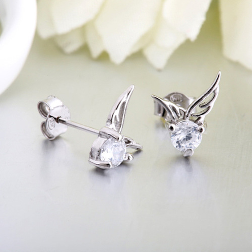 Amazon ebay triangle fashion earrings Korean angel wing earrings jewelry fashion wing earrings for women