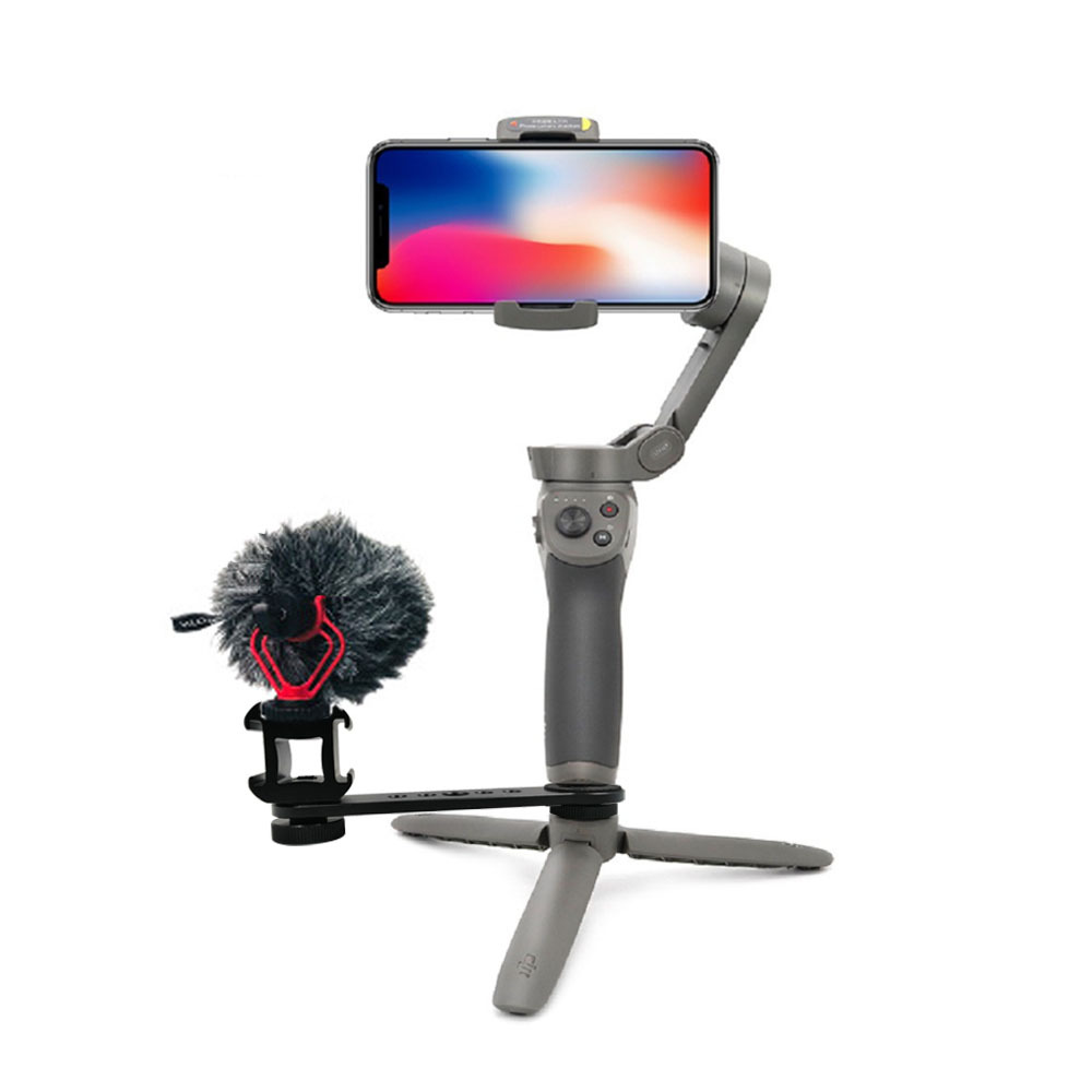 Expansión de tres cabezas de zapato caliente Rod selfie soporte de teléfono móvil Luz de relleno Transferencia de micrófono zapato caliente micro accesorios de cámara única