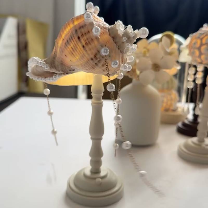 Concha de erizo de mar, lámpara de medusas, paquete de material, equipo de construcción, actividad hecha a mano, adornos de luz nocturna, luz de ambiente, regalo de alta gama