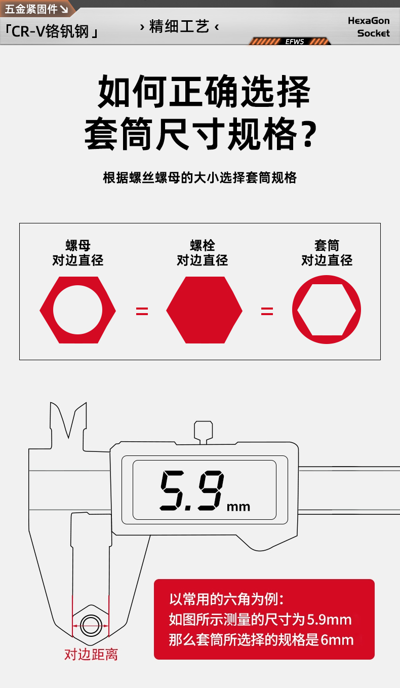 External hexagonal magnetic socket screwdriver wrench accessory for pneumatic and electric screwdrivers, self-tapping and self-drilling air bit socket