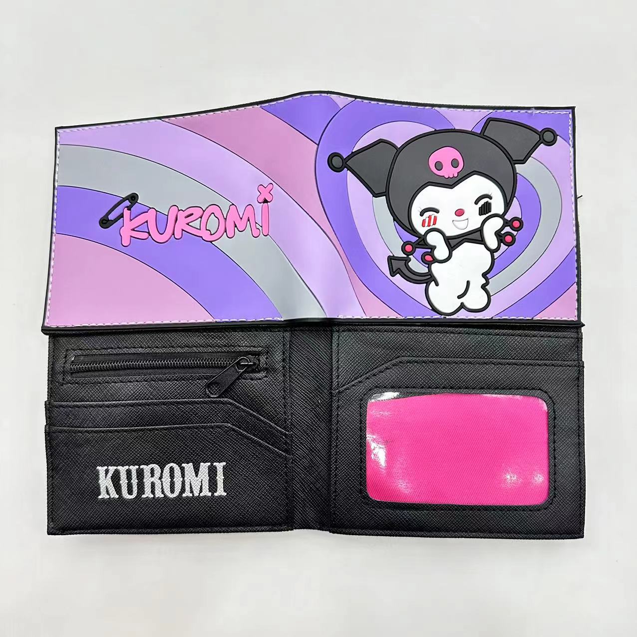 Coolomi PVC cremallera corta cartera Yugui perro melodía titular de la tarjeta clave caso monedero KT bolsa