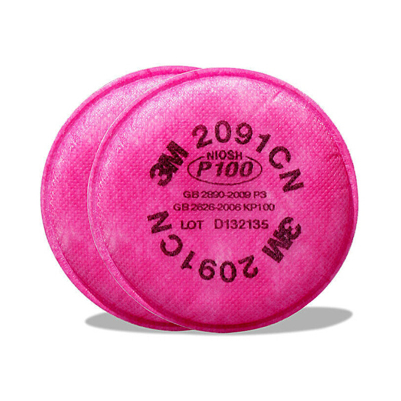 3M 2091CN 防毒面具配件滤棉搭配6200/7502/6800防甲醛喷漆防雾霾