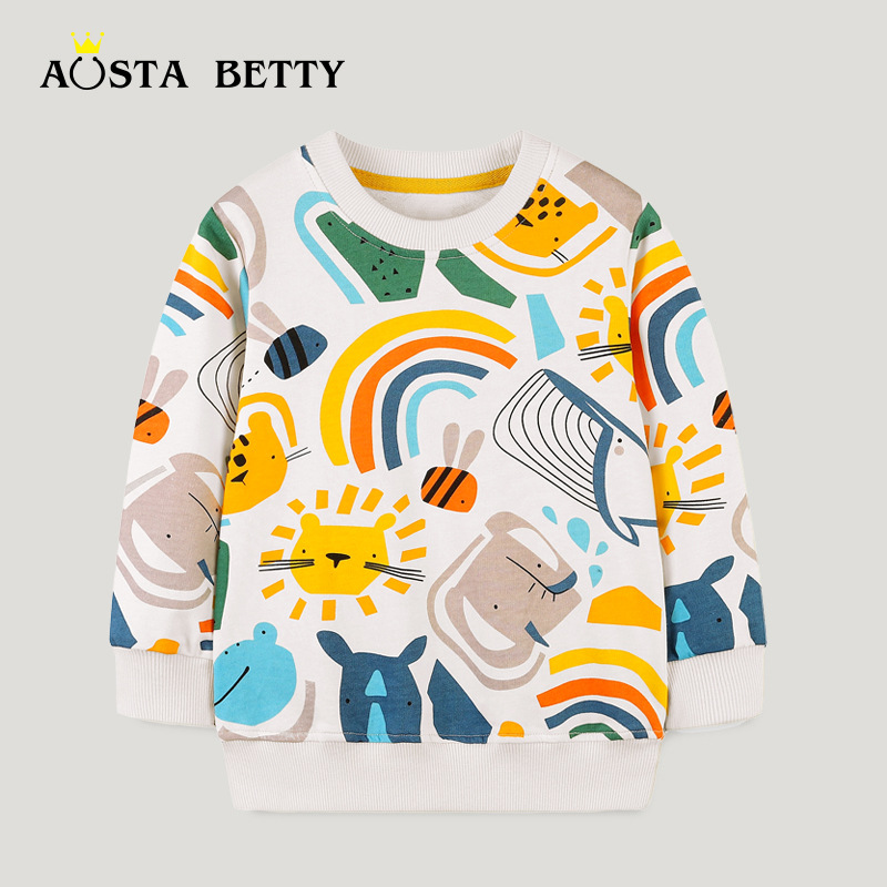 Sudadera Infantil Otoño 2026, Estilo Europeo y Americano, Cuello Redondo, Manga Larga, para Niños, Venta al Por Mayor