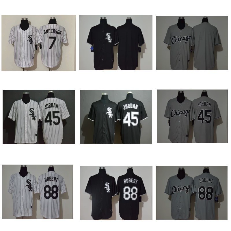 Бейсбольная форма MLB White Sox, бейсбольная майка Chicago White Sox с вышивкой, бейсбольная экипировка