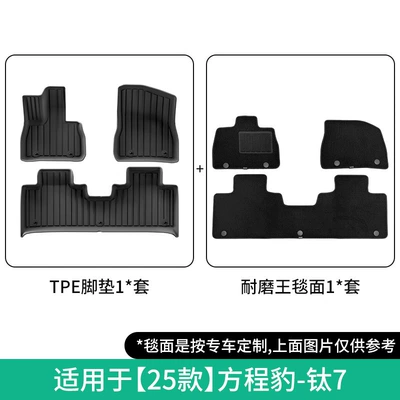 Suitable for 2025 Byd Equation Modelə uyğun ayaqaltı - 25-types-of-titanium-7-double-layer-wear-resistant-king-foot-pads