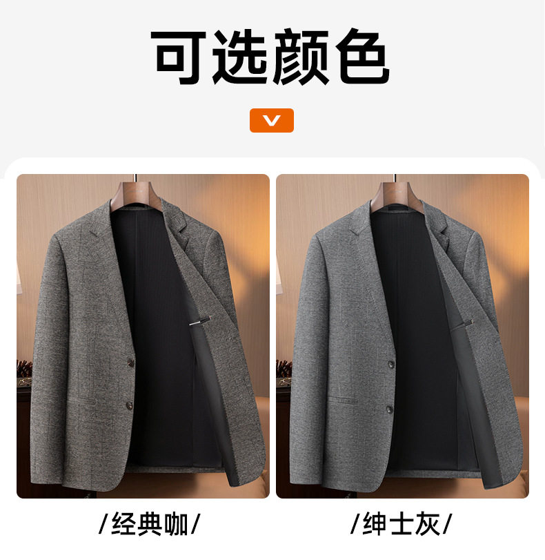 Áo vest nam dáng ôm vừa vặn, tay dài, chất len pha, không cần ủi, giặt máy được — Cà phê Jindian, thanh niên màu xám chi tiết 35