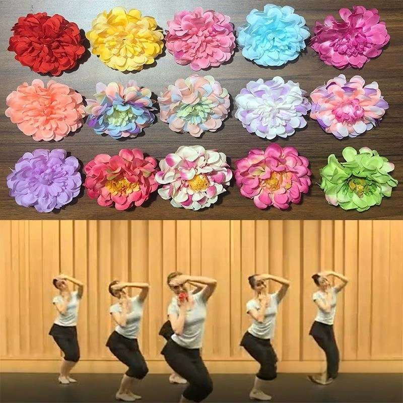 Реквизит для танцев в Синьцзяне для экзаменов по классам, цветочная голова, пение пальцев, выступление на запястье с цветами, этнический танец шестого уровня.