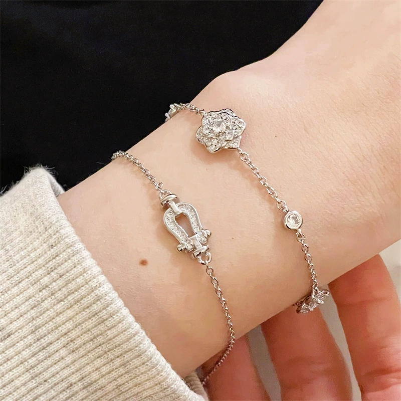 Горный чай, маленький дизайн браслета, zirconium, украшения, (международная торговля), стиль высокого качества, стиль легкой роскоши, с цветочным принтом