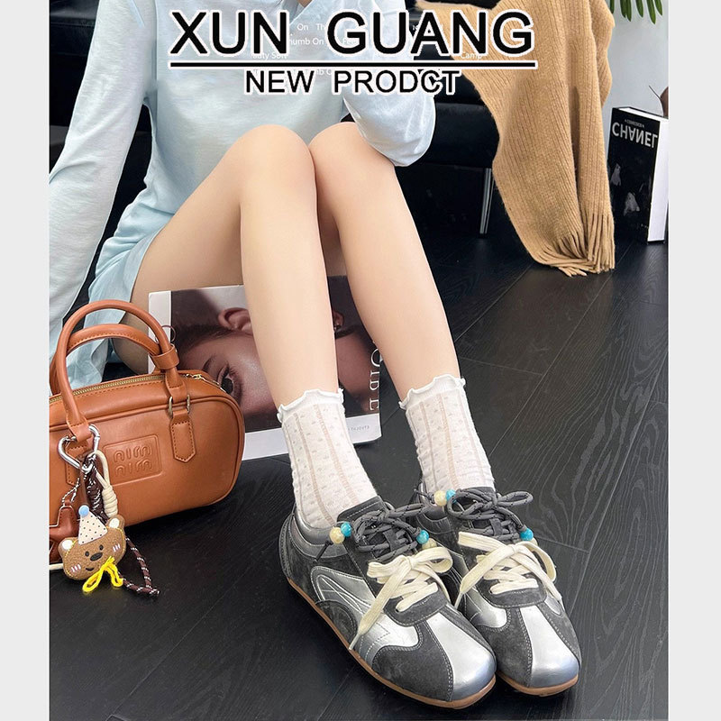 真皮内增高德训鞋女款2025秋季新款百搭软底阿甘鞋子女休闲运动鞋|undefined