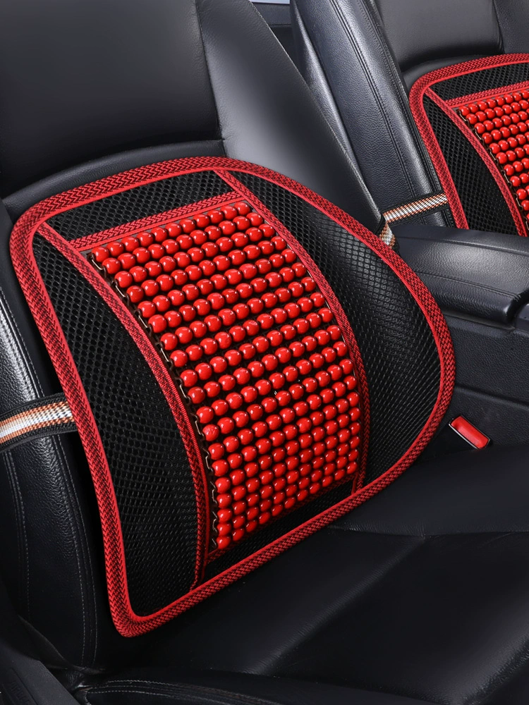 Автомобиль Маленький Деревянный Бусина Стальная Проволока Поддержка Талии Квадратный Коврик Вентилируемый и Дышащий Массажный Коврик Для Офисной Спинки Сиденья Коврик Для Талии