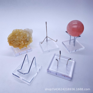 Acrylic Mineral Specimen Crystal Ball Raw Stone Gemstone Mineral Specimen Display Stand for Jade Ornaments Base Display Storage Holder