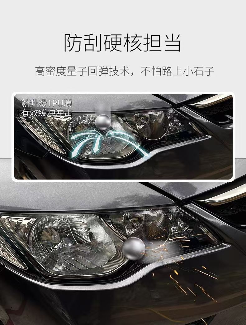 Suitable for Toyota Asia Dragon Rav4 Camry Light-Controlled Color-Changing Blackened Headlight Film Tpu Rear Light Color-Changing Film