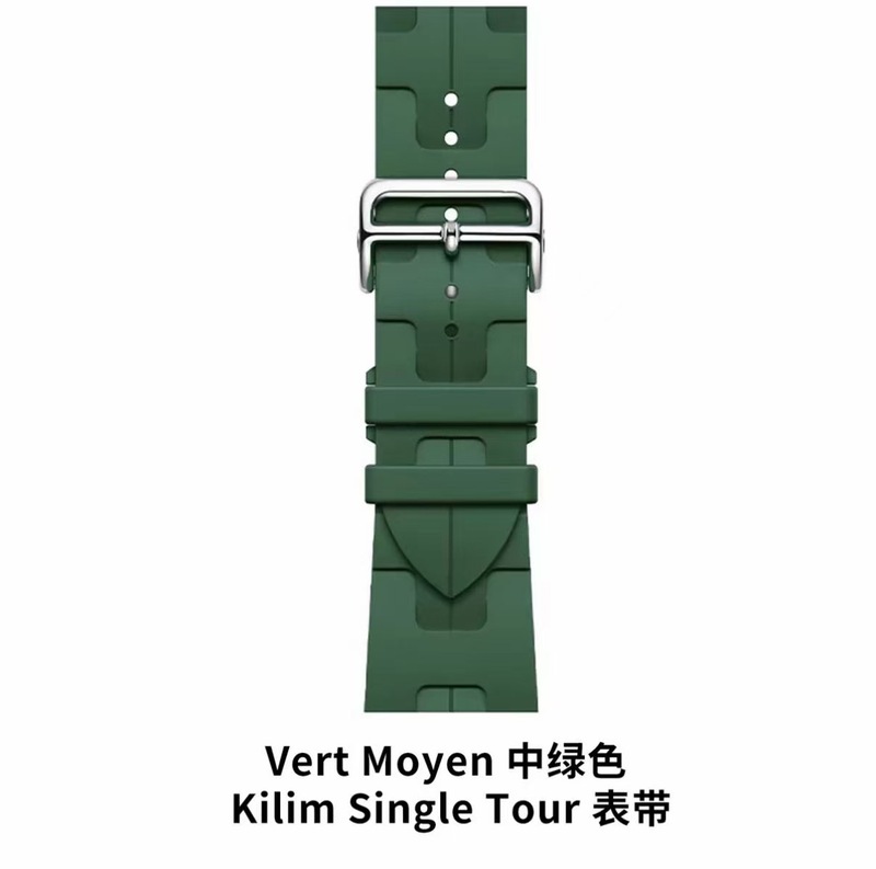 iwatch フッ素ゴム時計ストラップ s9/s10/se スポーツ 8/7/6/5 新しい s8/s7/s6 エルメスに適しています。|undefined