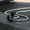 Fashionable pendant for beloved, black accessory, brainteaser suitable for men and women, necklace, Korean style