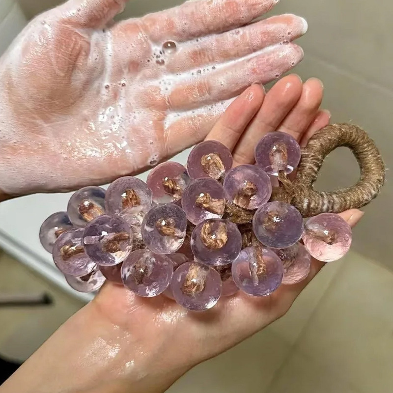 爆款水晶葡萄皂手工DIY透明葡萄串手工皂礼盒仿真葡萄皂成品代发|undefined