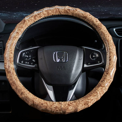 Cross-border exclusive for non-slip peach: Steering wheel cover - beige-peach-wood-type-o