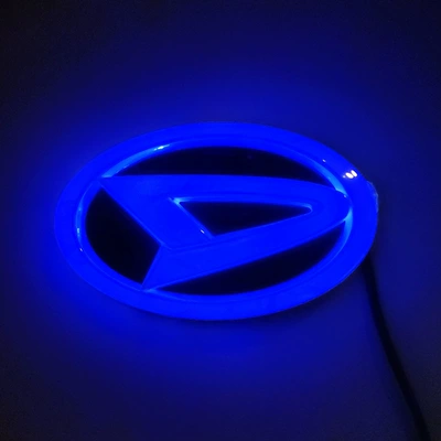 Tail light logo 4D luminous LED - blue-112cm-x-69cm