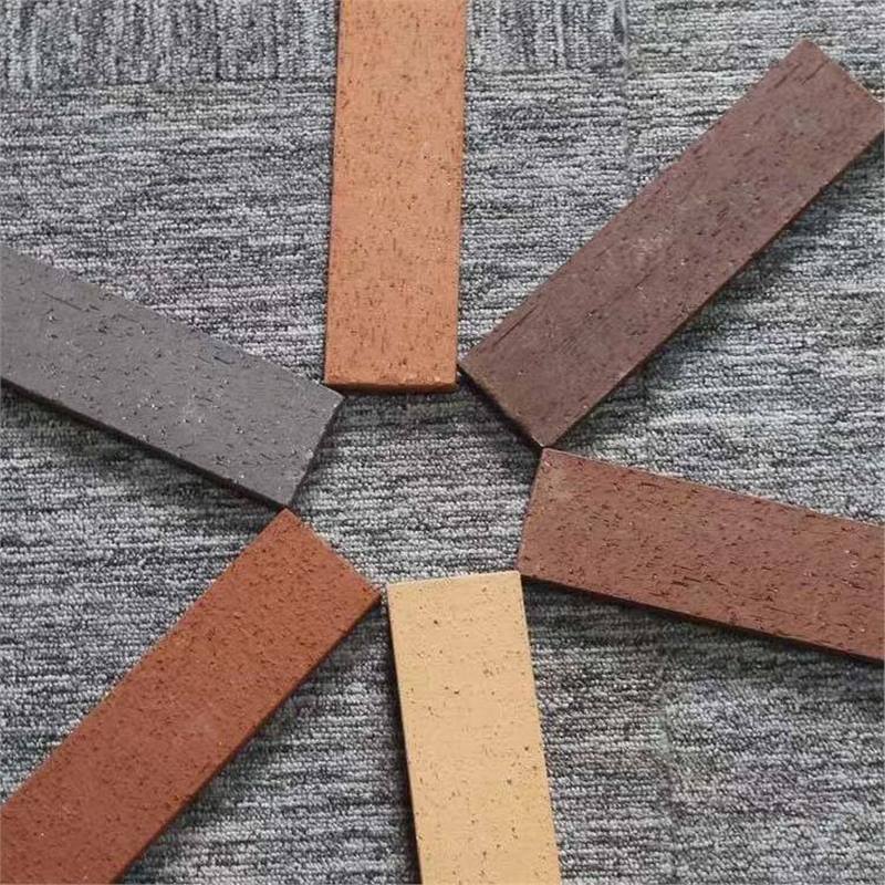 安徽宿州陶土劈开砖红砖拉毛面灰色砖别墅乡村农村自建房外墙砖小