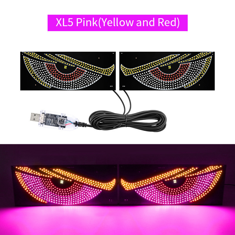 Luz decorativa LED de coche transfronterizo Luz de expresión del ojo del diablo Luz de expresión del coche Luz genial Luz LED de camión demoníaco