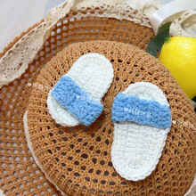 成品手工毛线钩织迷你小拖鞋创意diy发夹头饰饰品配饰服饰小配件