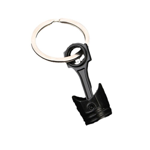 Creative Gift 3D Car Modification Accessories Piston Metal Car Key Chain Belt Hook Key Ring Chain Ring Holder