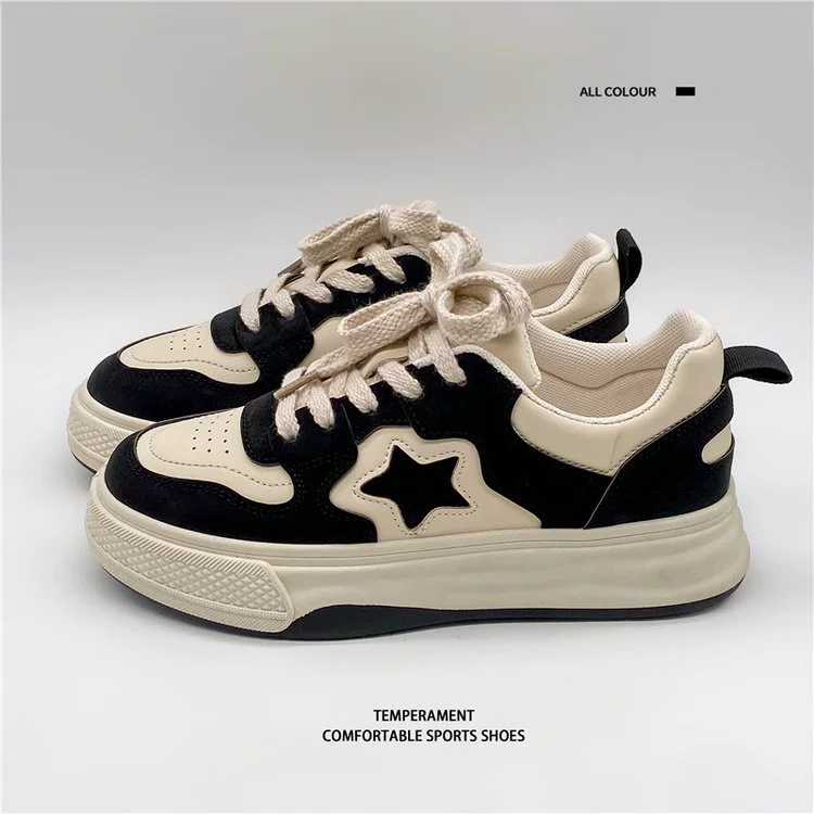 Женские белые кроссовки в стиле Харадзюку для студенток, весна 2025, новинка, удобные, на толстой подошве, универсальные, повседневные, спортивные