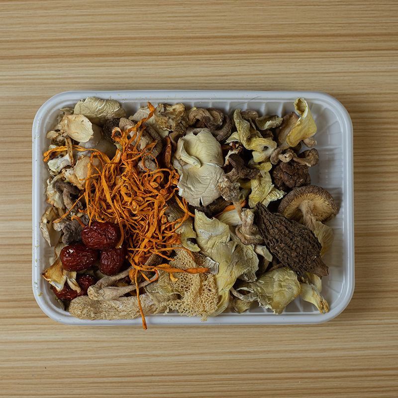 虫草花七彩菌汤包云南特产羊肚菌牛肝菌姬松茸鸡油菌干货煲汤食材