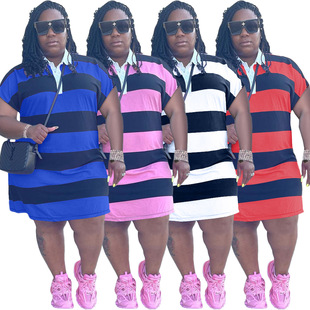 77437 in stock Amazon International Station Independent Station European and American plus size Women's Fashion Leisure Nightclub dress