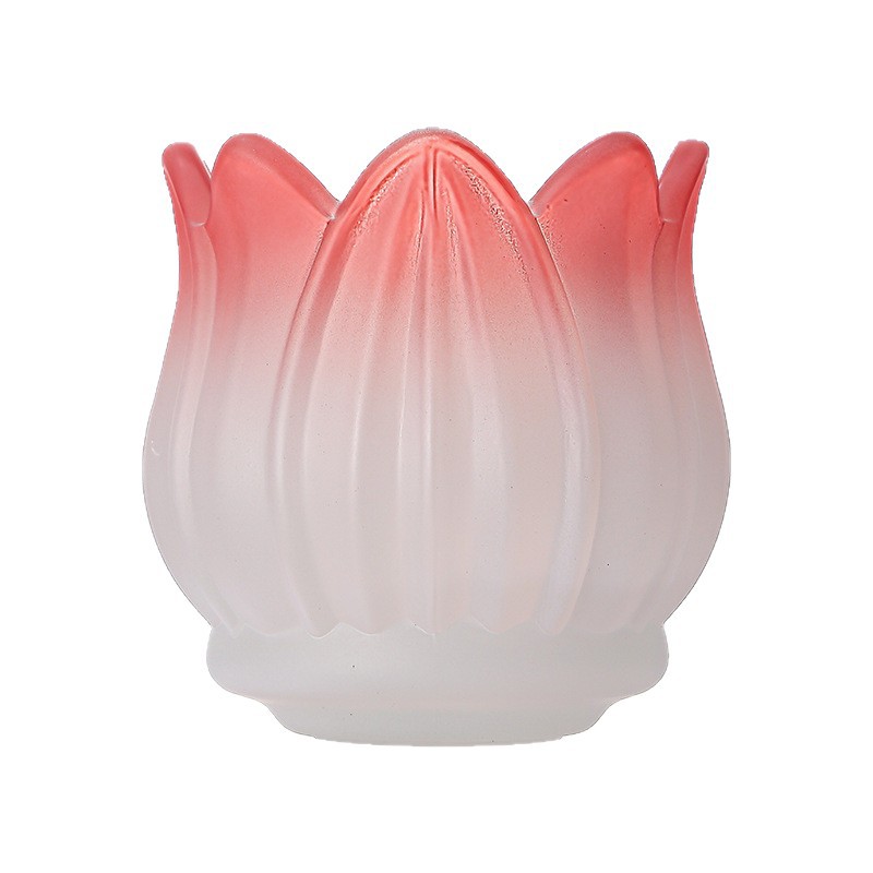 Tulipanos candelabro de vidrio de alto valor decorativo para el hogar vela taza de color gradiente aroma botella de expansión al por mayor en stock