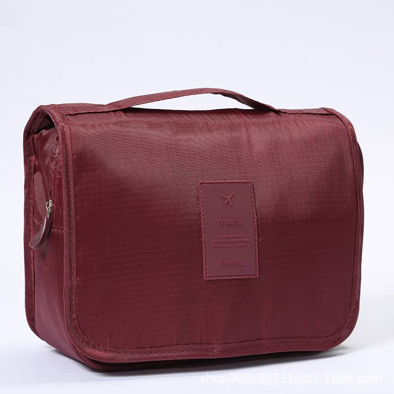 Bolsa de Aseo con Gancho de Poliéster Impermeable y Portátil para Viajes