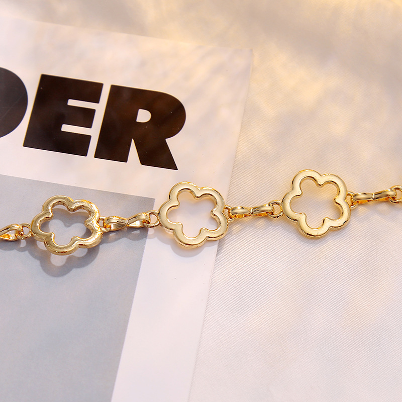 Daily, Date Occasion Basic Korean Style Circle Belt Flower Metal Women's Chain Belts