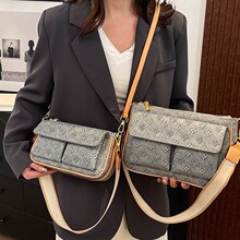 bags斜挎包春季款时尚复古女包包高级感腋下包小众印花女士单肩包