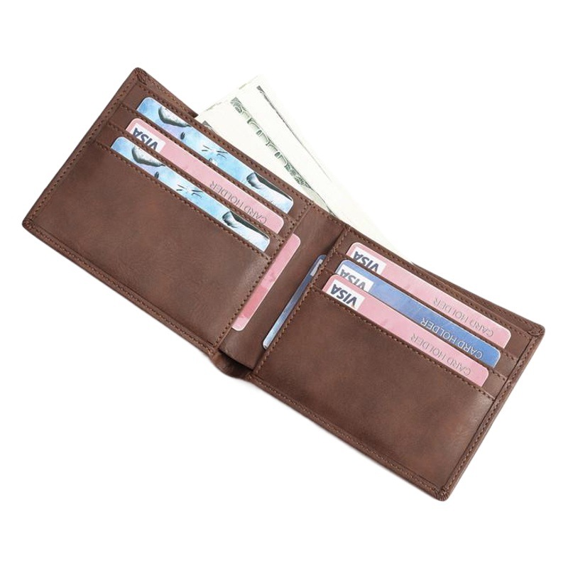 VP Comercio exterior láser letras cartera Amazon Shopify popular vintage pu cuero hombres Cartera horizontal