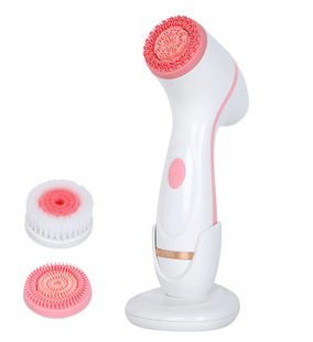 Source Factory 3 in 1 Face Cleaning Brush Silicone Pore Cleaner Electric Cleanser AE-868