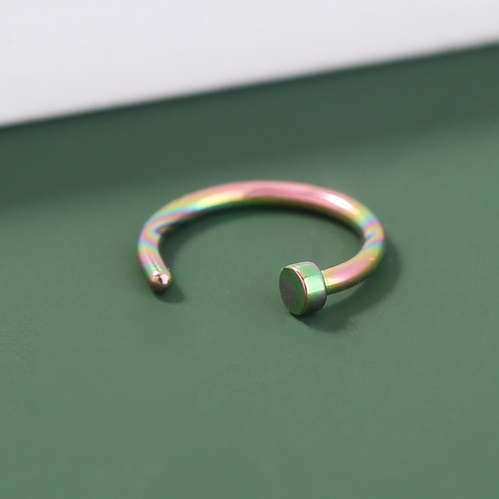 Fashion New Personality Exaggerated Stainless Steel False Nose Ring C-shaped Nose Nail Jewelry display picture 15