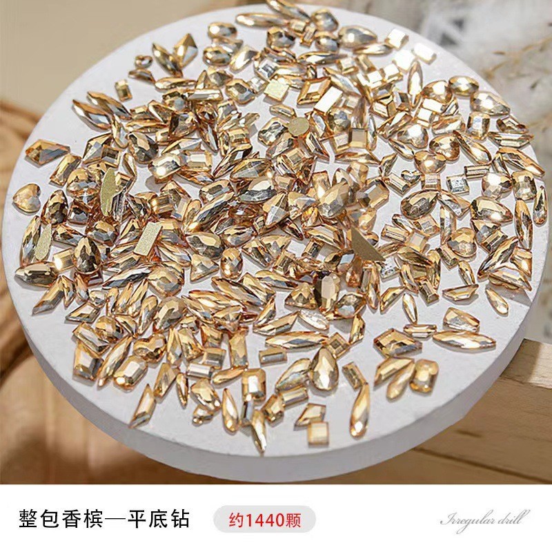 샴페인 플랫 바텀 특수 모양의 다이아몬드 혼합 스타일