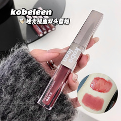 kobeleen双头唇釉水光丝绒雾面显白口红滋润嘟嘟唇少女伪素颜唇泥