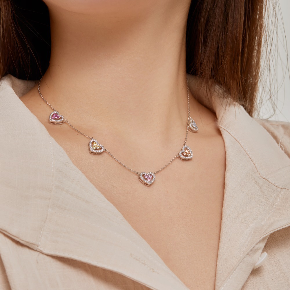 9g Weight 925 Sterling Silver Pendant Material Zircon Inlay Material Necklace Classification 925 sterling silver Chain Material 1 Piece Quantity Casual Occasion 925 Sterling Silver Material Heart Shape Pattern Women's Gender Diamond Design Simple Style Style 1 Piece 925 Sterling Silver Heart Shape Zircon 925 Sterling Silver Necklace 2