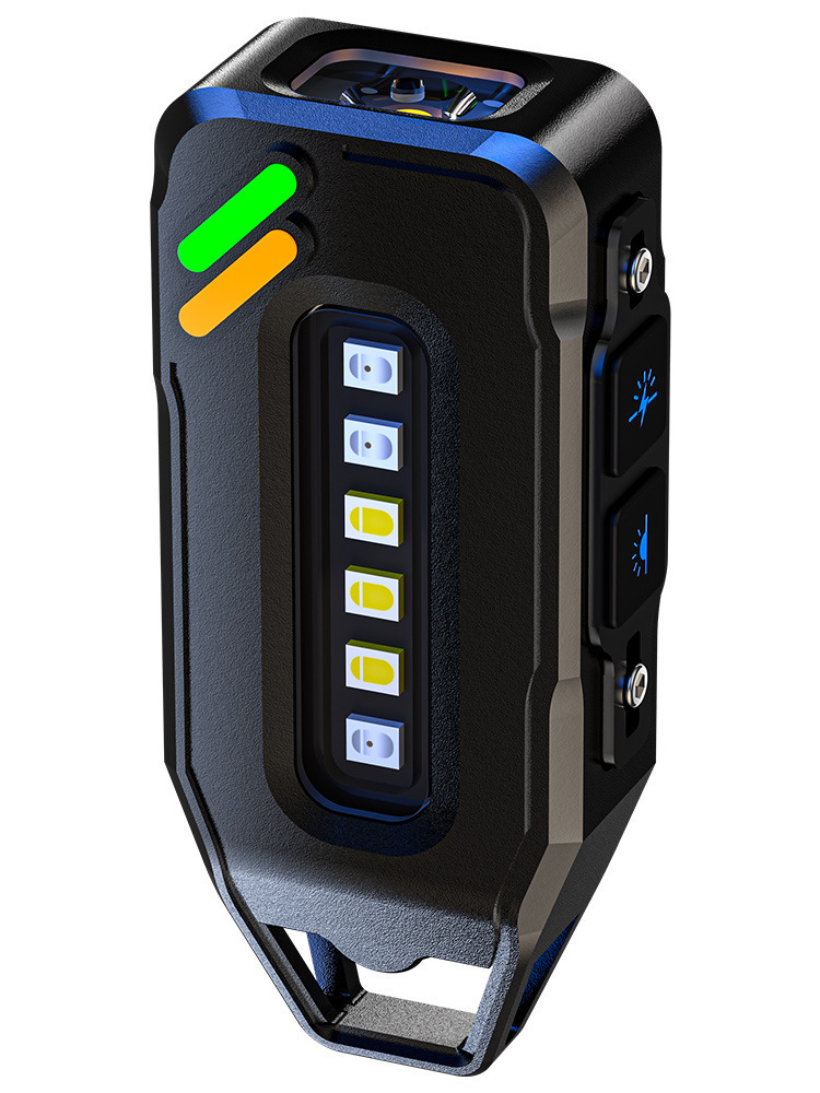 Al Aire Libre portátil al aire libre luz mini llavero de luz de succión magnética Tipo-C de carga rápida herramienta de visualización de energía multifuncional Luz