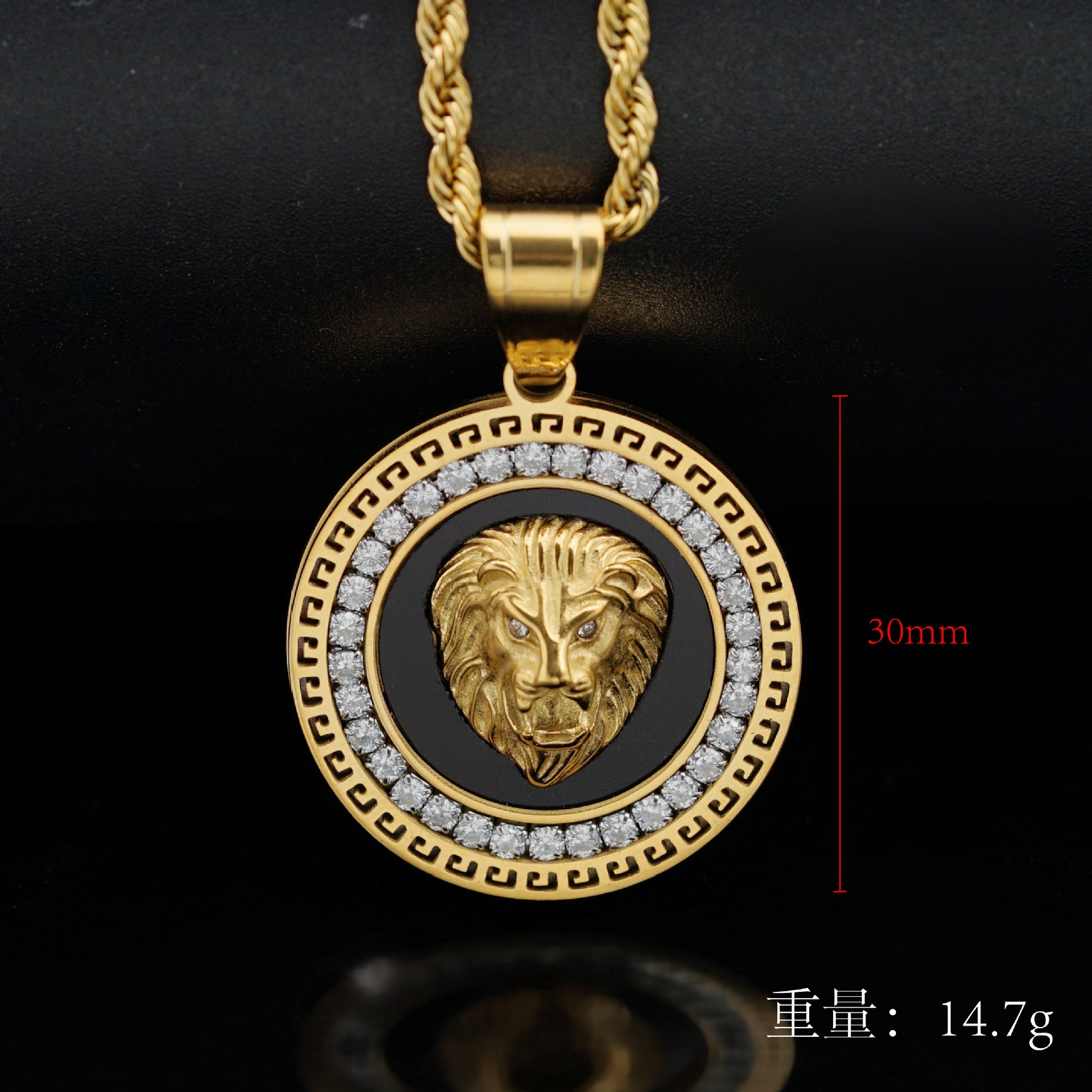 55g Weight Pendant Jewelry Making Type 1 Piece 316 Stainless Steel Lion Pendant