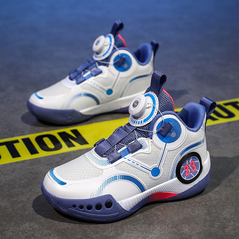 Wade Basketball Shoes Small Size Rotating Buckle High-top Mesh sneaker Practical Anti-slip Friction Sound Men's and Women's Sneakers Wade Basketball Shoes Small Size Rotating Buckle High-top Mesh sneaker Practical Anti-slip Friction Sound Men's and Women's Sneakers