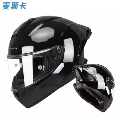 Motosiklet kaskı (dəbilqə) — lens joint helmet female men's - 2025-new-model-glossy-black-single-lens-xs