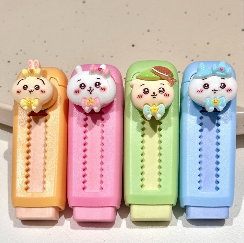 Parche de resina capibara push-pull goma lindos conejillos de indias borradores estudiantes exámenes retráctiles empujan goma