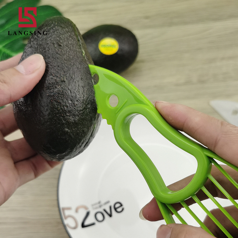 牛油果刀塑料牛油果切帶護套奇異果刀鱷梨切片器多功能切割挖果器