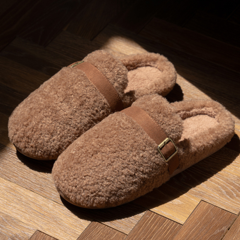 时尚百搭棉拖鞋女秋冬保暖防滑软底舒适情侣冬季居家室内月子鞋男|undefined