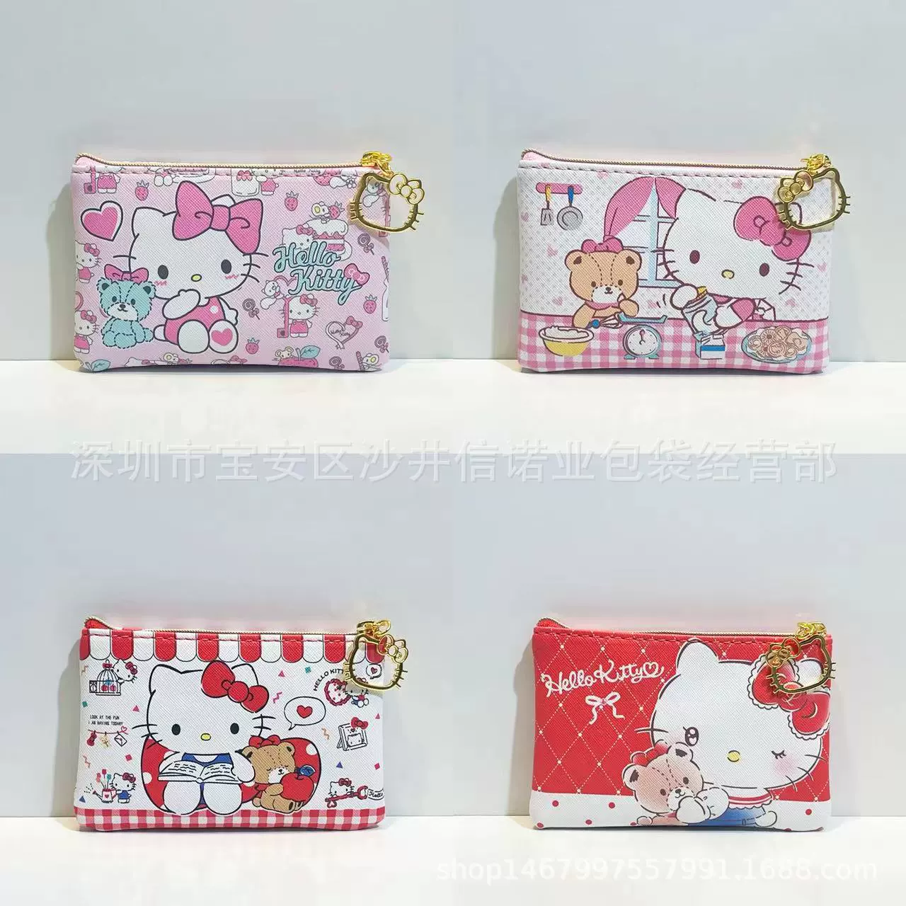 Hello Kitty, мультяшный милый маленький кошелек, сумка для хранения, помада, 24 года, новая коллекция